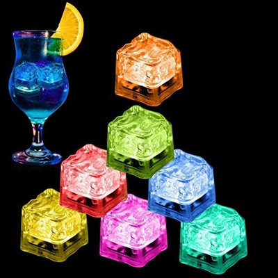 MAQOiW 3Pcs Glow in Water Ice Cubes, Water Activated Color Changing Magic Ice Cube, Multicolor Plastic Ice Ball Tray(Pack of3)