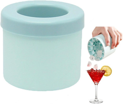 SOCHEP Cylinder Silicone Mini Ice Cube for 60 Mold Holds Cocktail and Soft Drinks Green Silicone Ice Cube Tray(Pack of1)