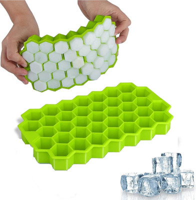 Prodealnet Silicon Ice cube tray for Ice and chocolate maker_3 Multicolor Silicone Ice Cube Tray(Pack of1)