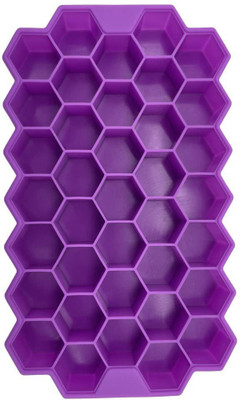 SYGA Soft Honeycomb Ice Cube Trays (Purple) Purple Silicone Ice Cube Tray(Pack of1)