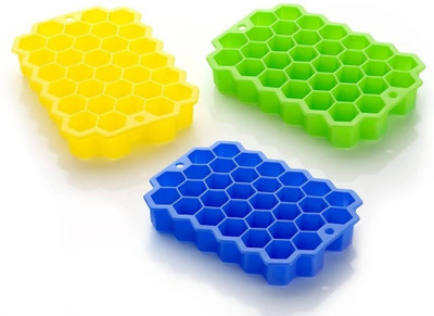 QUISTAL 37 Grid Hexagon Shape Flexible Honeycomb Ice Tray/Dish for Freezer Multicolor Silicone Ice Cube Tray(Pack of3) deal from flipkart QUISTAL 37 Grid Hexagon Shape Flexible Honeycomb Ice Tray/Dish for Freezer Multicolor Silicone Ice Cube Tray(Pack of3) deal from flipkart