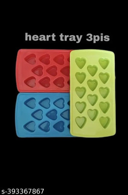NEWSPARSH Multicolor Plastic Ice Cube Tray(Pack of3)