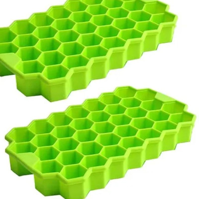 Anant Green Plastic Ice Cube Tray(Pack of2)