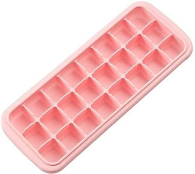 Suraj Enterprises Pink Silicone Ice Cube Tray(Pack of2)