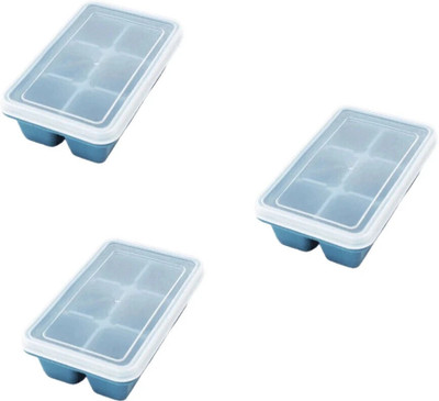 Stylefalo Multicolor Plastic Ice Cube Tray(Pack of3)