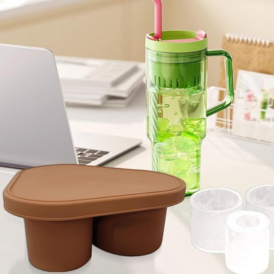 HomeCloud ice tray Brown Silicone Ice Cube Tray(Pack of1)