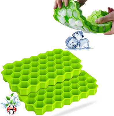 KitchArticles Silicon Ice Cube Tray for Freezer | Silicone Ice Tray for Fridge | Ice Cube Tray Green Silicone Ice Cube Tray(Pack of1)