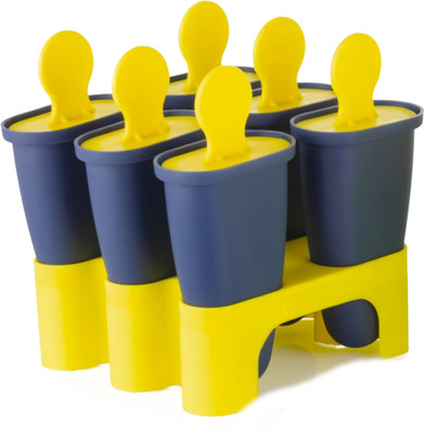 sampware Set of 6 Ice Pop Makers,Ice Cream mould,Kulfi Candy, Blue Plastic Ice Cube Tray(Pack of-1)