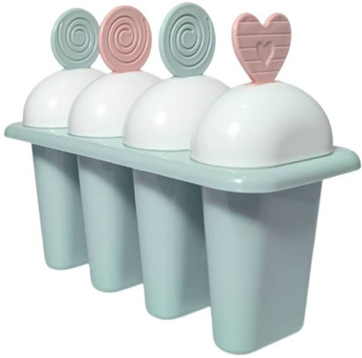 V Bright V Bright Fun-Shaped Spiral and Heart Ice Cream Mould Green, White Plastic Ice Cube Tray(Pack of1)