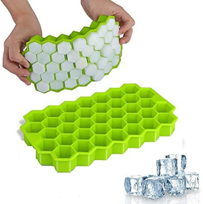 utkrist Silicon ice cube tray Green Silicone Ice Cube Tray(Pack of1)