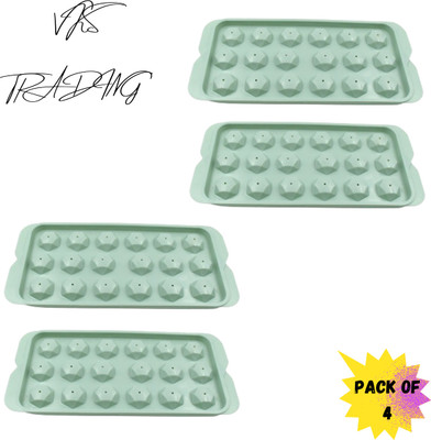 vks trading Multicolor Plastic Ice Cube Tray(Pack of4)