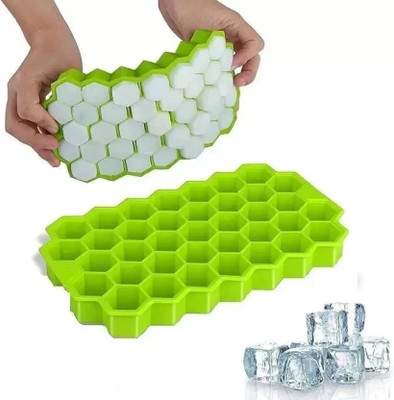 awq Honey Ice Cube tray Multicolor Silicone Ice Cube Tray(Pack of2) deal from flipkart
