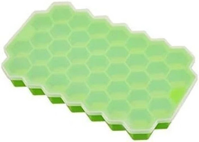 Silent Enterprise Flexible Honeycomb ice tray for fridge Shape Mould Chocolate Cake Maker Kitchen Multicolor Silicone Ice Cube Tray(Pack of1)