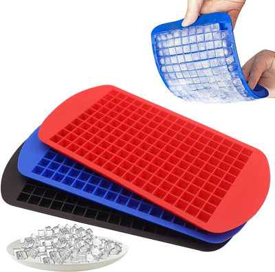 ticrox Ice Cube Trays, 160 Mini Ice Trays Crushed Ice Cube Easy Release Multicolor Plastic Ice Cube Tray(Pack of1)