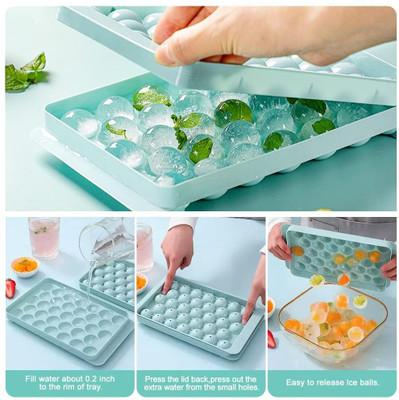 SATSUN ENTERPRISE Reusable Ice Cube Ice Ball MoldLollipop Candy Maker Pink Plastic Ice Ball Tray Pink, Blue Plastic Ice Ball Tray(Pack of1)