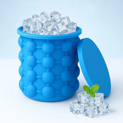 Cozynext silicone vertical ice cube tray Blue Silicone Ice Ball Tray(Pack of1)