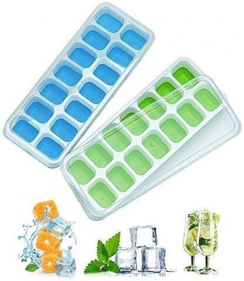 FLYNHIGH ICE CUBE TRAY POP POP SILICONE A56 Multicolor Silicone Ice Cube Tray(Pack of2)