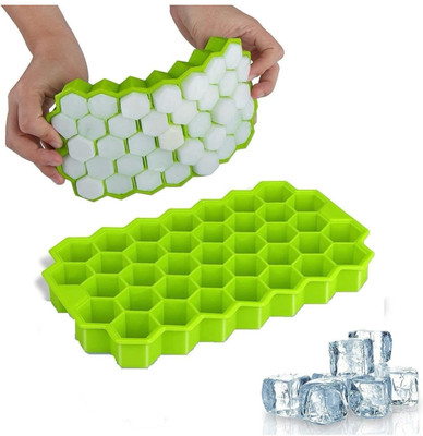 ANJANI Honeycomb Silicone Ice Cube Tray | Flexible & Easy-Release Ice Mold | Multicolor Silicone Ice Cube Tray(Pack of1)