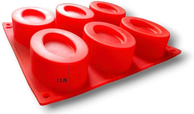 ashguj Silicone Cake Mould Pears Shaped Soap Mold for Homemade Soaps,Bath Bomb, Soap Bars(Pack of 1)