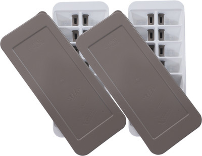 Jaypee Plus Smart Ice Brown Plastic Ice Cube Tray(Pack of2)