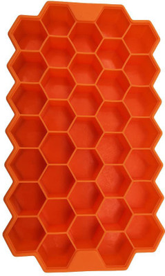 SYGA Soft Honeycomb Ice Cube Trays (Orange) Orange Silicone Ice Cube Tray(Pack of1)