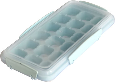 CLASSY TOUCH Blue Plastic, Silicone Ice Cube Tray(Pack of1)