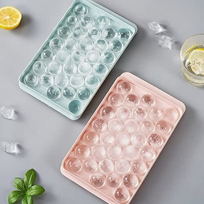Atipriya Ice Cube Tray For Freezer Chilling Cocktail Whiskey Reusable Flexible Trays(2) Multicolor Plastic Ice Cube Tray(Pack of2)