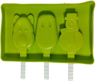 Shiva Enterpris Mart IceCreamMold Green Silicone Ice Cube Tray(Pack of1)