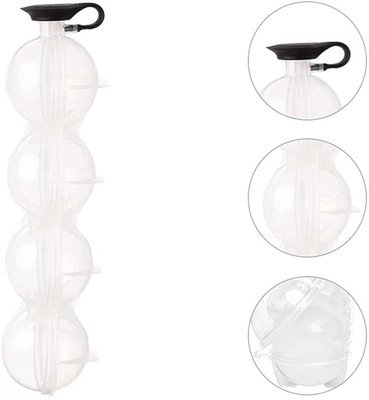 Jexix Food Grade PP Ice Ball Mold Safe with Silicone Lid Clear Plastic, Silicone Ice Ball Tray(Pack of1)