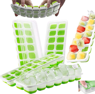 HM EVOTEK Ice Cube Tray – Easy Release, Food Grade Silicone Mold Multicolor Silicone Ice Cube Tray(Pack of4)