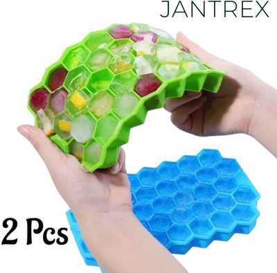 Jantrex Multicolor Silicone Ice Cube Tray(Pack of2)