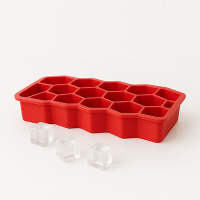 SHUBHAM INC WH_ICE_RED Red Silicone Ice Cube Tray(Pack of1)