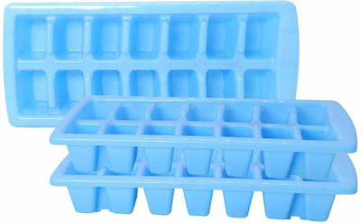 futurist world Ice cube Mould Pack of 3 Green Plastic Ice Cube Tray(Pack of3)