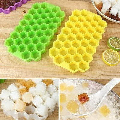 NEYU Silicon Ice cube tray for Ice and chocolate maker_32 Multicolor Silicone Ice Cube Tray(Pack of1)