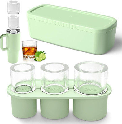 HOUSE OF QUIRK Ice Cube Tray 3 Sizes Silicone Ice Cube Molds with BPA Free Brown Silicone Ice Cube Tray(Pack of1)