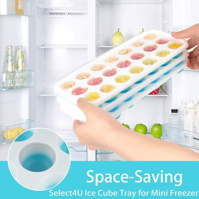 HASHFLOW Multicolor Plastic Ice Cube Tray(Pack of3)