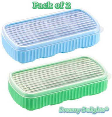 Dreamy Delights Multicolor Silicone Ice Cube Tray(Pack of2)