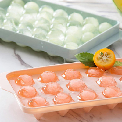 Crystal zone Plastic Reusable Flexible Round Ice Cube Trays (Pack of 2) Multicolor Plastic Ice Cube Tray(Pack of2)
