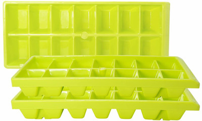 Mannat Green Plastic Ice Cube Tray(Pack of3)