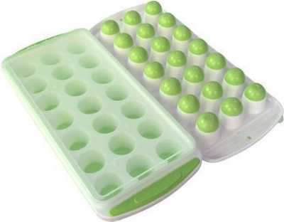 Uratech UP ICE CUBE TRAY WITH SILICON BOTTOM Green Plastic Ice Cube Tray(Pack of2)