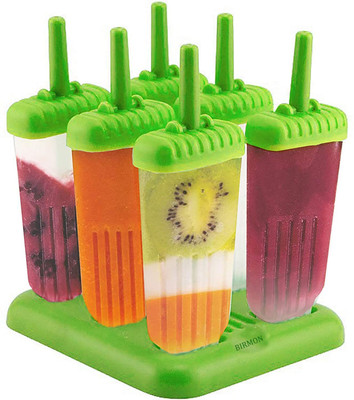 Niralasa Ice Candy Mould for Children Adults Set of 6 Pcs Home Made Reusable Popsicle Multicolor Plastic Ice Cube Tray(Pack of1)