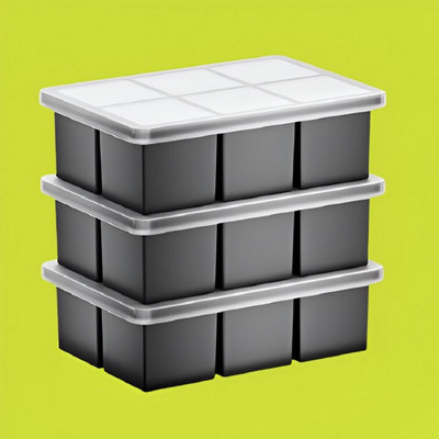 HM EVOTEK Multicolor Silicone Ice Cube Tray(Pack of3)