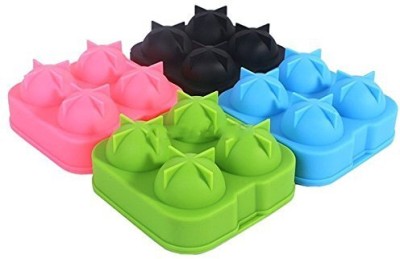 Hoaxer Chilling Ice Tray, Ice Ball Tray | for Chilling Multicolor Silicone Ice Ball Tray(Pack of4)