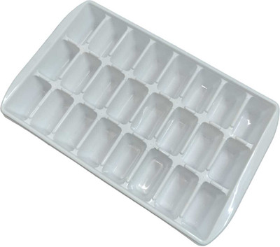 HOMLASA White Plastic Ice Cube Tray(Pack of1)