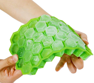 Kingmart HONEYCOMB ICE TRAY A2 Green Silicone Ice Cube Tray(Pack of1)