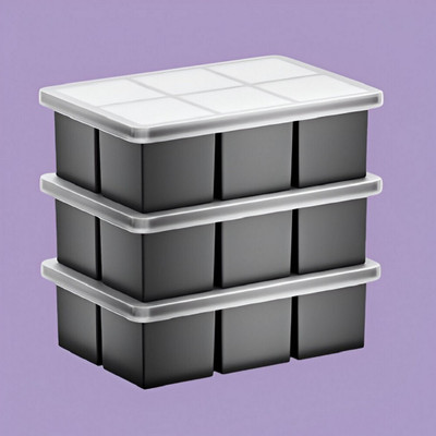 HM EVOTEK Multicolor Silicone Ice Cube Tray(Pack of3)