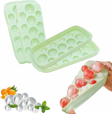 HomeAra Ice Ball Tray Green Silicone Ice Ball Tray(Pack of1)