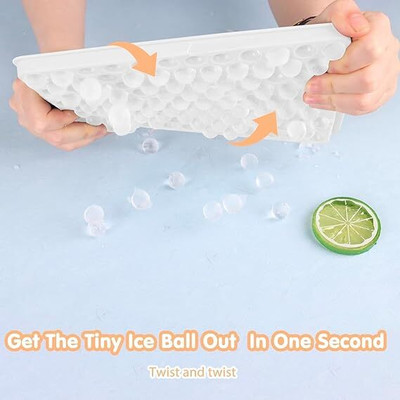 HomeCloud Mini Ice Cube Tray White Plastic Ice Ball Tray(Pack of1)