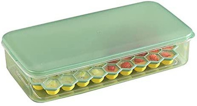 GORMERY GR 2 pcs Ice Cube Tray with Silicon Ice Mold Trays Flexible Silicone Multicolor Silicone Ice Cube Tray(Pack of1)