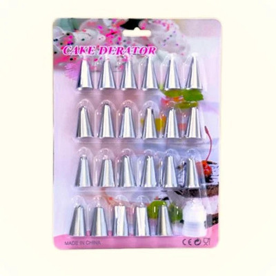CSM 24 pcs steel icing nozzles set for cake decoration Steel Multi-opening Icing Nozzle deal from flipkart